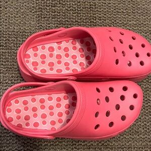 Pink Clogs with Polka Dot Insole